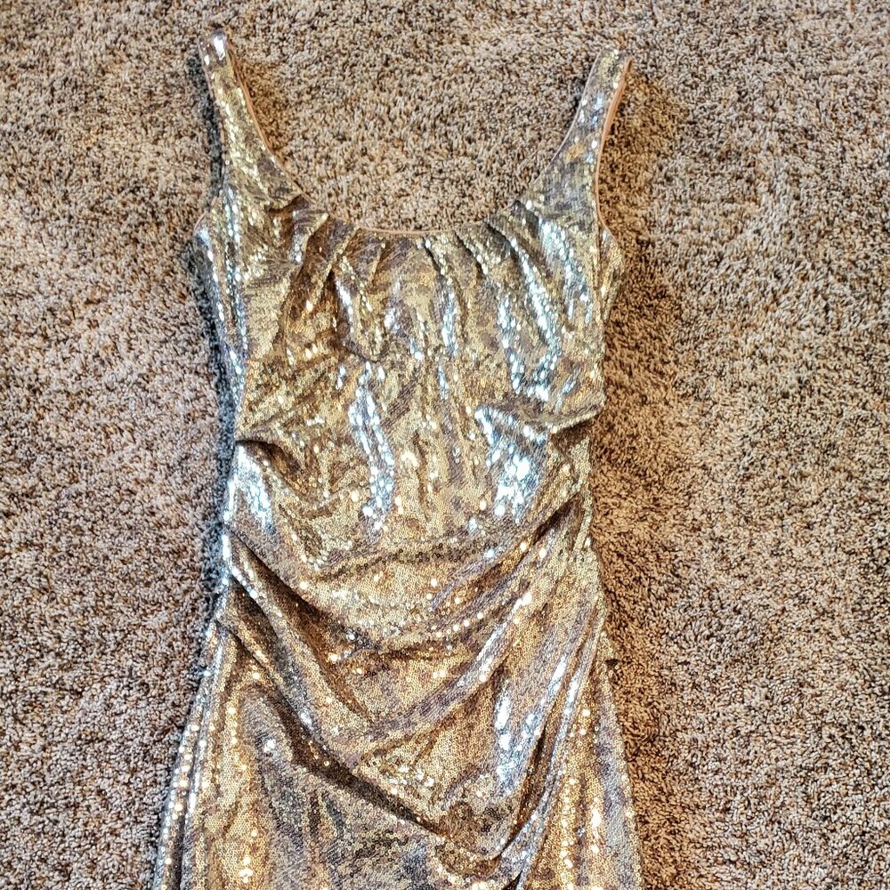 Gold Sequin Dress